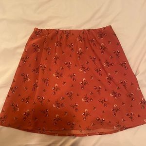 Floral Hollister Orange skirt Size Small